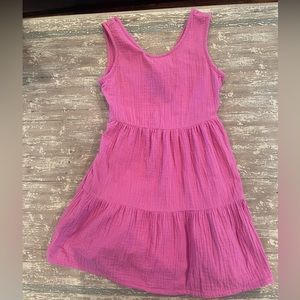 Girls pink spring/ summer sleeveless dress